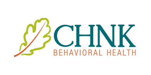 CHNK Behavioral Health logo with green leaf and orange text.