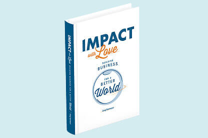 White hardcover book stands angled, showing front cover and spine, resting on a pale blue background with a soft shadow.