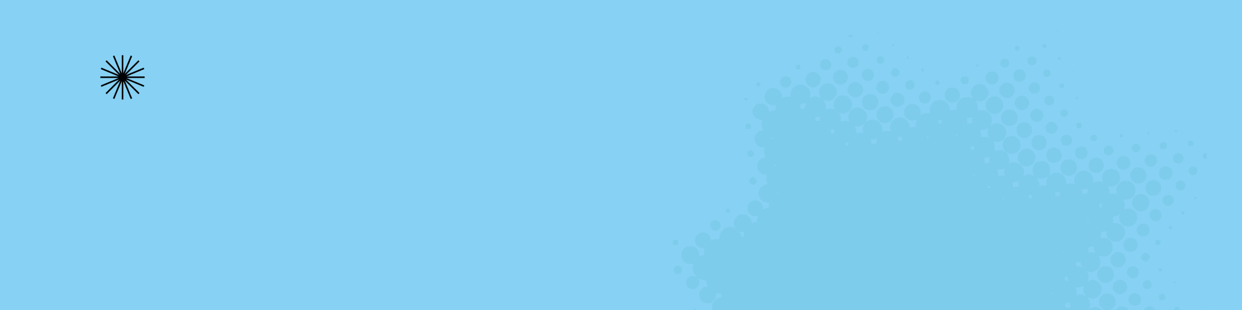 Blue background and a black star icon in the top left corner of the text, star in halftone pattern on the right